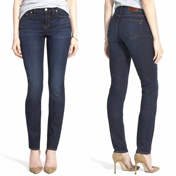 Madewell Dark Wash Straight Leg Jeans - Picture 2 of 14